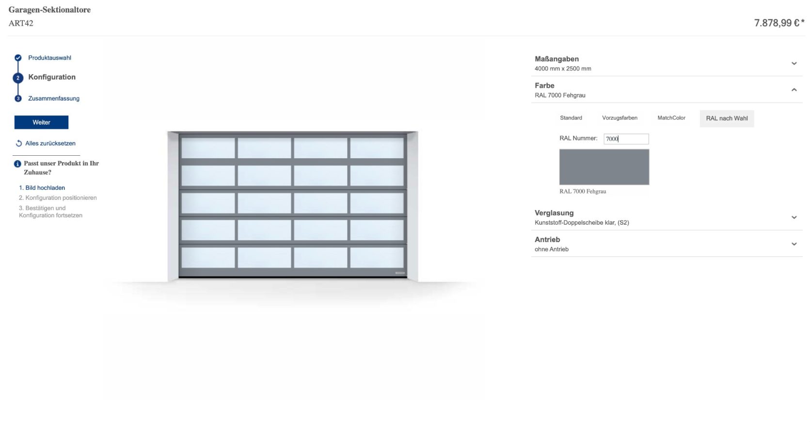 2) Individuell konfigurieren